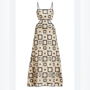 Johanna Ortiz Mara Magic Cut Out Crochet Geometric Maxi Dress
